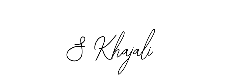 Design your own signature with our free online signature maker. With this signature software, you can create a handwritten (Bearetta-2O07w) signature for name S Khajali. S Khajali signature style 12 images and pictures png