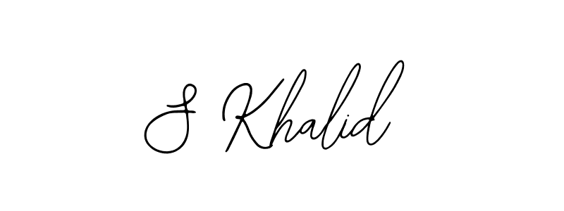 Use a signature maker to create a handwritten signature online. With this signature software, you can design (Bearetta-2O07w) your own signature for name S Khalid. S Khalid signature style 12 images and pictures png