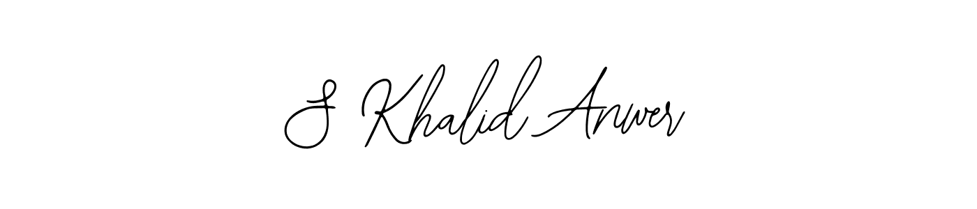 if you are searching for the best signature style for your name S Khalid Anwer. so please give up your signature search. here we have designed multiple signature styles  using Bearetta-2O07w. S Khalid Anwer signature style 12 images and pictures png