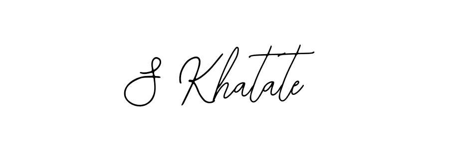 Also You can easily find your signature by using the search form. We will create S Khatate name handwritten signature images for you free of cost using Bearetta-2O07w sign style. S Khatate signature style 12 images and pictures png