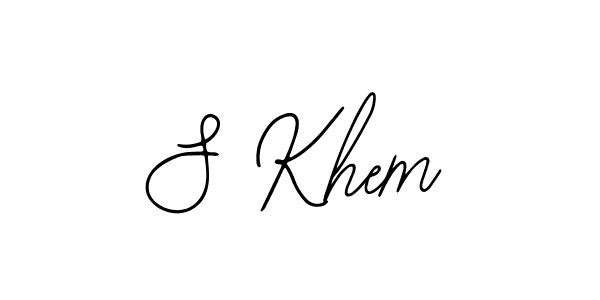 Create a beautiful signature design for name S Khem. With this signature (Bearetta-2O07w) fonts, you can make a handwritten signature for free. S Khem signature style 12 images and pictures png