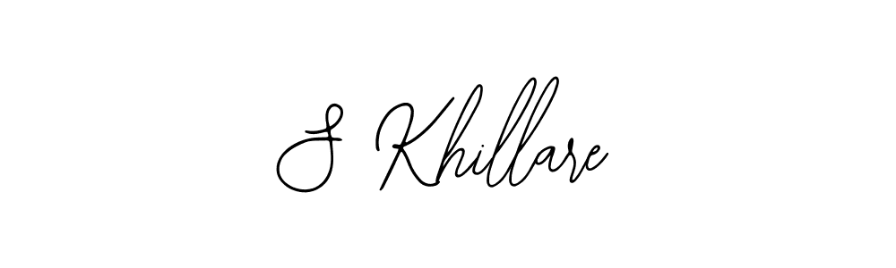 Use a signature maker to create a handwritten signature online. With this signature software, you can design (Bearetta-2O07w) your own signature for name S Khillare. S Khillare signature style 12 images and pictures png