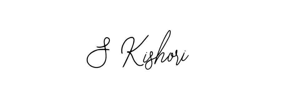 How to make S Kishori name signature. Use Bearetta-2O07w style for creating short signs online. This is the latest handwritten sign. S Kishori signature style 12 images and pictures png