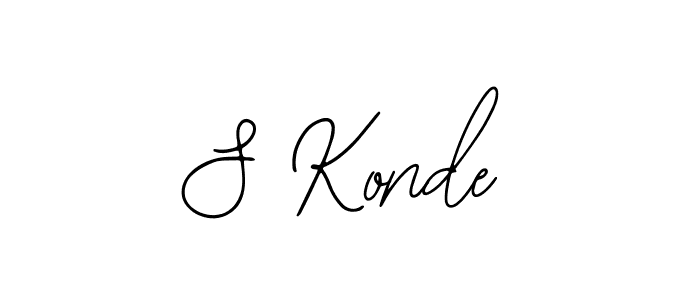 Design your own signature with our free online signature maker. With this signature software, you can create a handwritten (Bearetta-2O07w) signature for name S Konde. S Konde signature style 12 images and pictures png