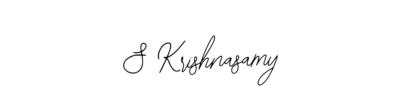 How to make S Krishnasamy name signature. Use Bearetta-2O07w style for creating short signs online. This is the latest handwritten sign. S Krishnasamy signature style 12 images and pictures png