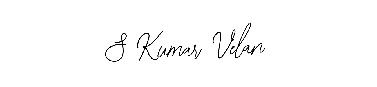 Design your own signature with our free online signature maker. With this signature software, you can create a handwritten (Bearetta-2O07w) signature for name S Kumar Velan. S Kumar Velan signature style 12 images and pictures png