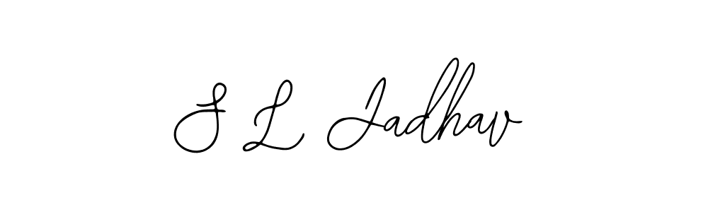 How to make S L Jadhav name signature. Use Bearetta-2O07w style for creating short signs online. This is the latest handwritten sign. S L Jadhav signature style 12 images and pictures png