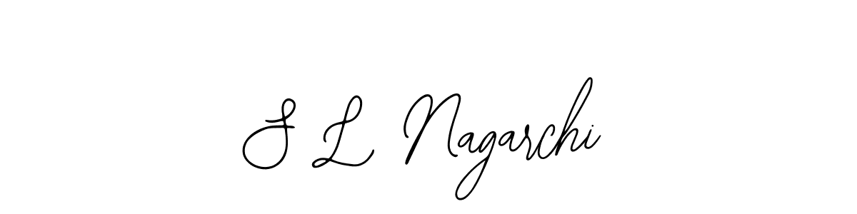 Make a beautiful signature design for name S L Nagarchi. With this signature (Bearetta-2O07w) style, you can create a handwritten signature for free. S L Nagarchi signature style 12 images and pictures png