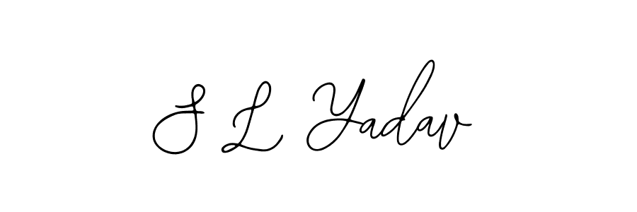 You should practise on your own different ways (Bearetta-2O07w) to write your name (S L Yadav) in signature. don't let someone else do it for you. S L Yadav signature style 12 images and pictures png