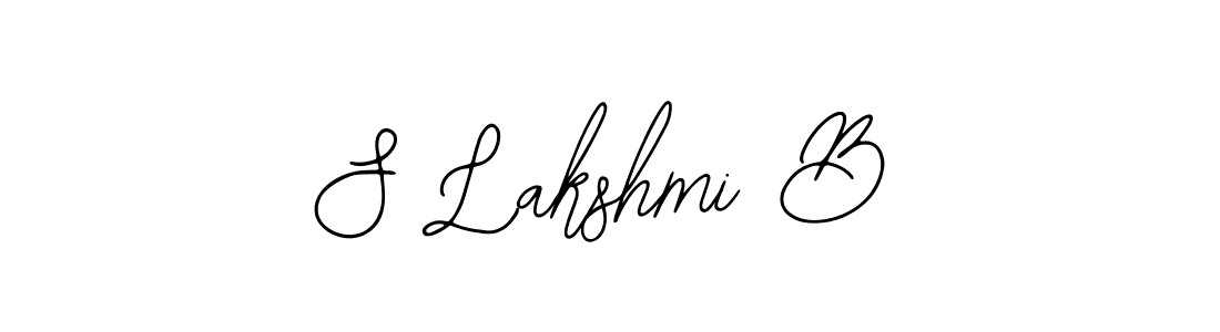 The best way (Bearetta-2O07w) to make a short signature is to pick only two or three words in your name. The name S Lakshmi B include a total of six letters. For converting this name. S Lakshmi B signature style 12 images and pictures png