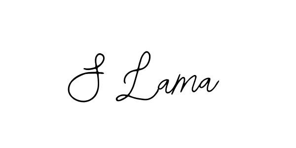 You should practise on your own different ways (Bearetta-2O07w) to write your name (S Lama) in signature. don't let someone else do it for you. S Lama signature style 12 images and pictures png