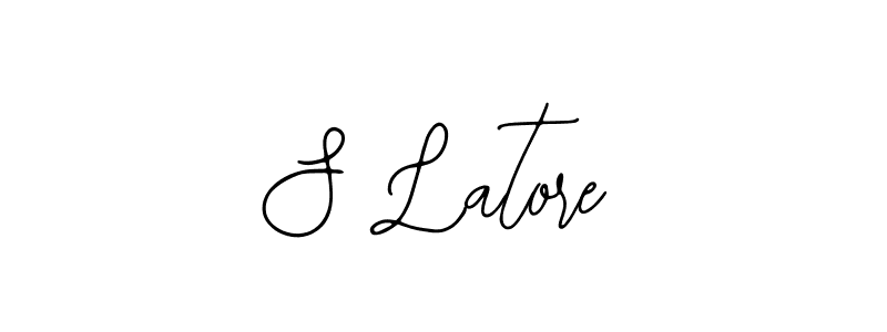 Use a signature maker to create a handwritten signature online. With this signature software, you can design (Bearetta-2O07w) your own signature for name S Latore. S Latore signature style 12 images and pictures png