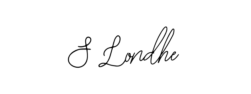 This is the best signature style for the S Londhe name. Also you like these signature font (Bearetta-2O07w). Mix name signature. S Londhe signature style 12 images and pictures png