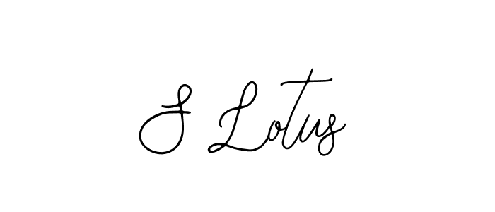 Make a beautiful signature design for name S Lotus. With this signature (Bearetta-2O07w) style, you can create a handwritten signature for free. S Lotus signature style 12 images and pictures png