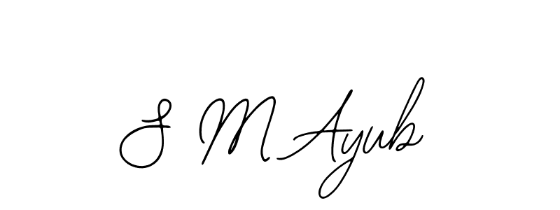 Make a beautiful signature design for name S M Ayub. With this signature (Bearetta-2O07w) style, you can create a handwritten signature for free. S M Ayub signature style 12 images and pictures png