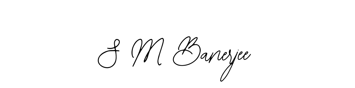 Make a beautiful signature design for name S M Banerjee. With this signature (Bearetta-2O07w) style, you can create a handwritten signature for free. S M Banerjee signature style 12 images and pictures png