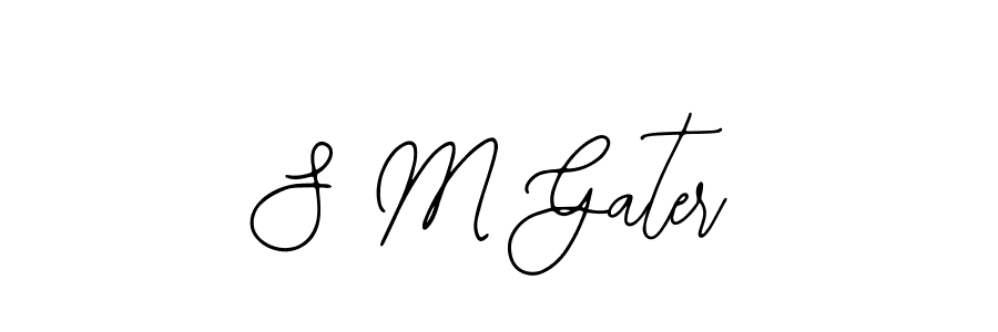 if you are searching for the best signature style for your name S M Gater. so please give up your signature search. here we have designed multiple signature styles  using Bearetta-2O07w. S M Gater signature style 12 images and pictures png
