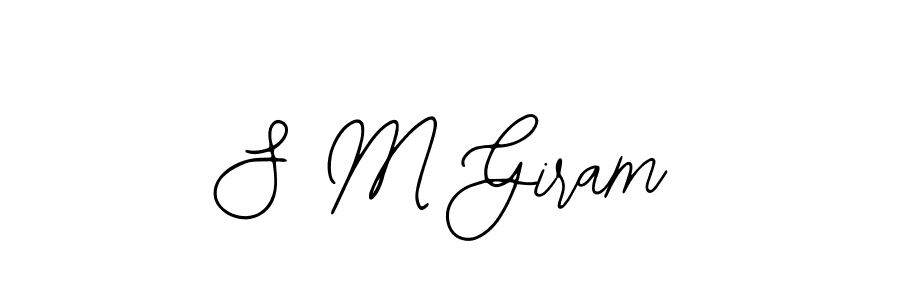 Bearetta-2O07w is a professional signature style that is perfect for those who want to add a touch of class to their signature. It is also a great choice for those who want to make their signature more unique. Get S M Giram name to fancy signature for free. S M Giram signature style 12 images and pictures png