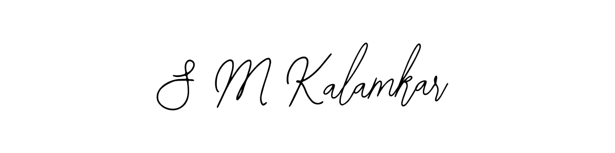 You should practise on your own different ways (Bearetta-2O07w) to write your name (S M Kalamkar) in signature. don't let someone else do it for you. S M Kalamkar signature style 12 images and pictures png