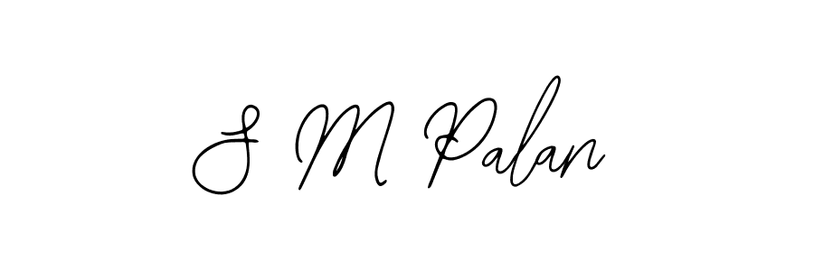 How to make S M Palan name signature. Use Bearetta-2O07w style for creating short signs online. This is the latest handwritten sign. S M Palan signature style 12 images and pictures png