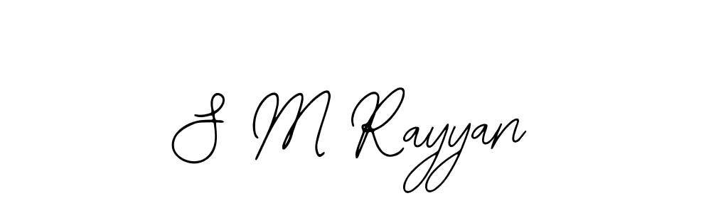 Use a signature maker to create a handwritten signature online. With this signature software, you can design (Bearetta-2O07w) your own signature for name S M Rayyan. S M Rayyan signature style 12 images and pictures png