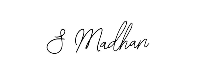 if you are searching for the best signature style for your name S Madhan. so please give up your signature search. here we have designed multiple signature styles  using Bearetta-2O07w. S Madhan signature style 12 images and pictures png