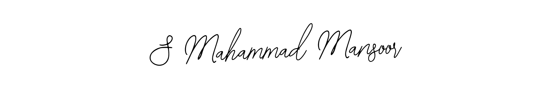 How to make S Mahammad Mansoor name signature. Use Bearetta-2O07w style for creating short signs online. This is the latest handwritten sign. S Mahammad Mansoor signature style 12 images and pictures png