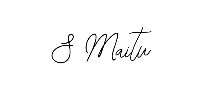 Design your own signature with our free online signature maker. With this signature software, you can create a handwritten (Bearetta-2O07w) signature for name S Maitu. S Maitu signature style 12 images and pictures png