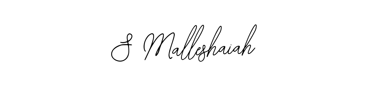 You should practise on your own different ways (Bearetta-2O07w) to write your name (S Malleshaiah) in signature. don't let someone else do it for you. S Malleshaiah signature style 12 images and pictures png