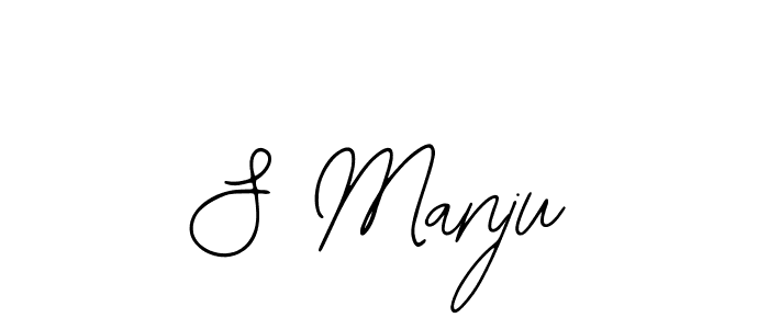 Make a beautiful signature design for name S Manju. With this signature (Bearetta-2O07w) style, you can create a handwritten signature for free. S Manju signature style 12 images and pictures png