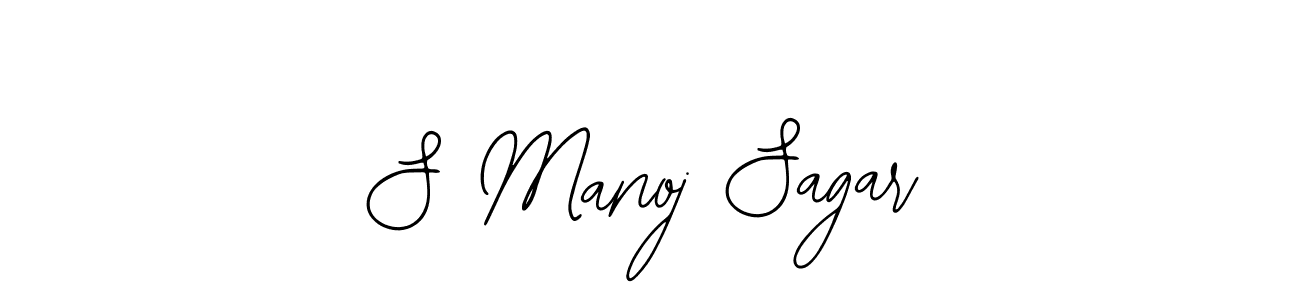 Create a beautiful signature design for name S Manoj Sagar. With this signature (Bearetta-2O07w) fonts, you can make a handwritten signature for free. S Manoj Sagar signature style 12 images and pictures png
