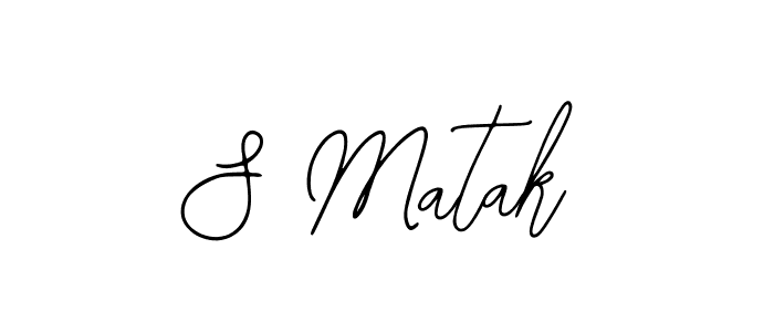 How to make S Matak name signature. Use Bearetta-2O07w style for creating short signs online. This is the latest handwritten sign. S Matak signature style 12 images and pictures png