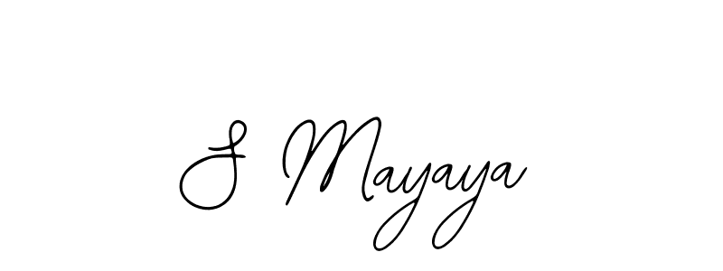 Design your own signature with our free online signature maker. With this signature software, you can create a handwritten (Bearetta-2O07w) signature for name S Mayaya. S Mayaya signature style 12 images and pictures png