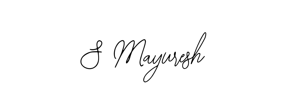 You should practise on your own different ways (Bearetta-2O07w) to write your name (S Mayuresh) in signature. don't let someone else do it for you. S Mayuresh signature style 12 images and pictures png