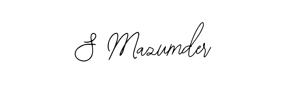 How to make S Mazumder name signature. Use Bearetta-2O07w style for creating short signs online. This is the latest handwritten sign. S Mazumder signature style 12 images and pictures png