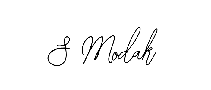 How to make S Modak name signature. Use Bearetta-2O07w style for creating short signs online. This is the latest handwritten sign. S Modak signature style 12 images and pictures png