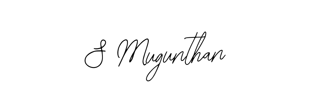 The best way (Bearetta-2O07w) to make a short signature is to pick only two or three words in your name. The name S Mugunthan include a total of six letters. For converting this name. S Mugunthan signature style 12 images and pictures png