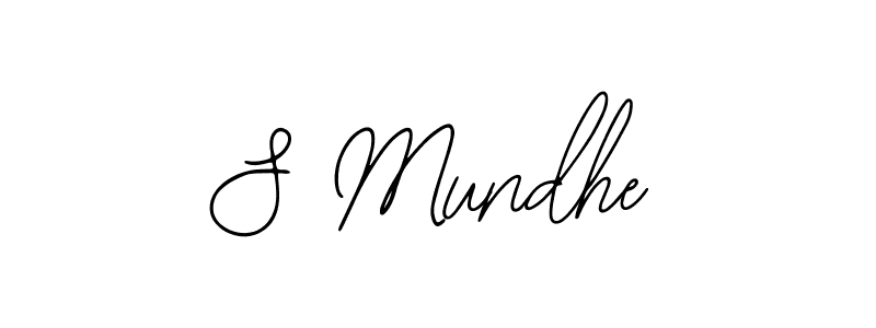 if you are searching for the best signature style for your name S Mundhe. so please give up your signature search. here we have designed multiple signature styles  using Bearetta-2O07w. S Mundhe signature style 12 images and pictures png