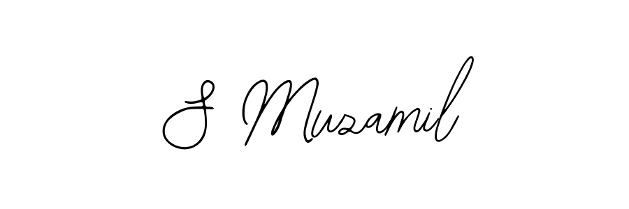 Use a signature maker to create a handwritten signature online. With this signature software, you can design (Bearetta-2O07w) your own signature for name S Muzamil. S Muzamil signature style 12 images and pictures png