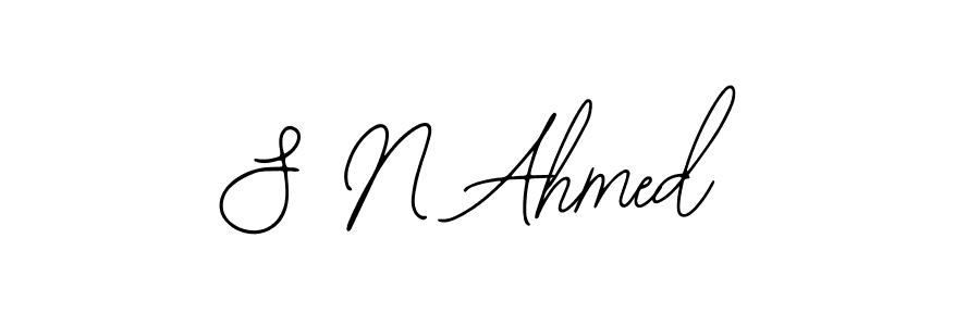 Make a beautiful signature design for name S N Ahmed. With this signature (Bearetta-2O07w) style, you can create a handwritten signature for free. S N Ahmed signature style 12 images and pictures png