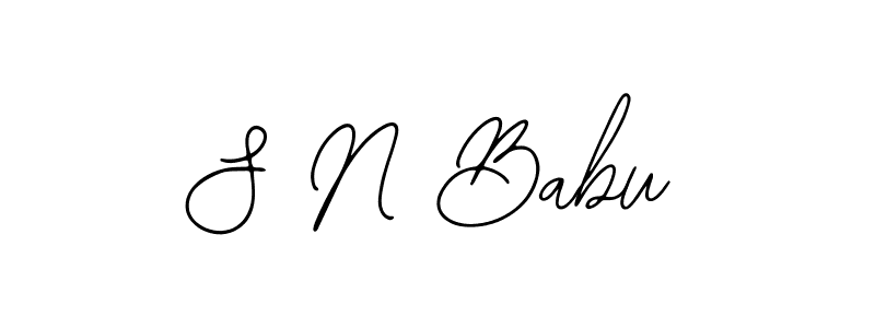 Make a beautiful signature design for name S N Babu. With this signature (Bearetta-2O07w) style, you can create a handwritten signature for free. S N Babu signature style 12 images and pictures png