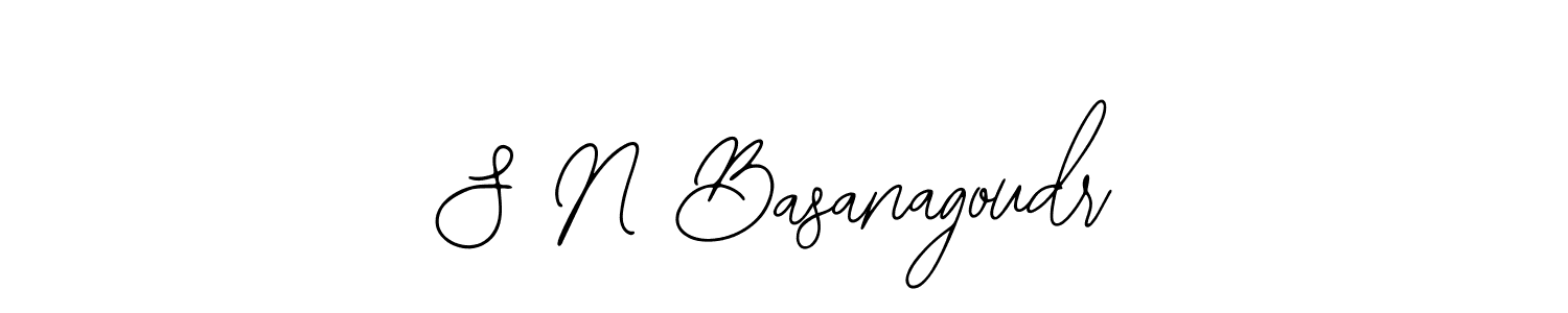 The best way (Bearetta-2O07w) to make a short signature is to pick only two or three words in your name. The name S N Basanagoudr include a total of six letters. For converting this name. S N Basanagoudr signature style 12 images and pictures png