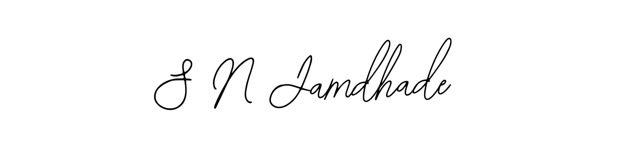 How to make S N Jamdhade signature? Bearetta-2O07w is a professional autograph style. Create handwritten signature for S N Jamdhade name. S N Jamdhade signature style 12 images and pictures png