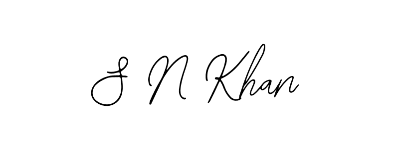 Make a beautiful signature design for name S N Khan. With this signature (Bearetta-2O07w) style, you can create a handwritten signature for free. S N Khan signature style 12 images and pictures png