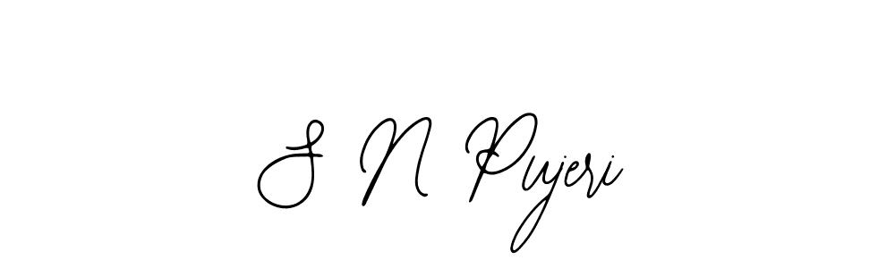 Also You can easily find your signature by using the search form. We will create S N Pujeri name handwritten signature images for you free of cost using Bearetta-2O07w sign style. S N Pujeri signature style 12 images and pictures png