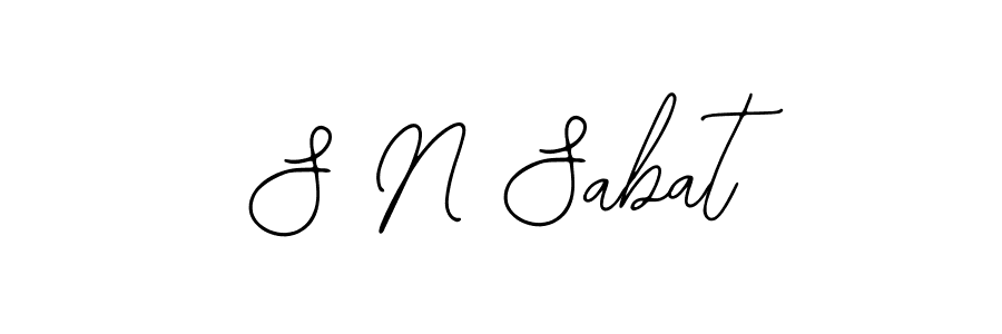Design your own signature with our free online signature maker. With this signature software, you can create a handwritten (Bearetta-2O07w) signature for name S N Sabat. S N Sabat signature style 12 images and pictures png