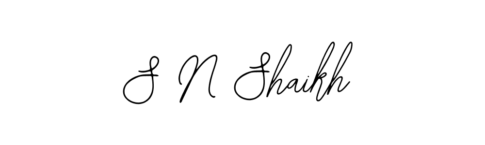 Make a beautiful signature design for name S N Shaikh. With this signature (Bearetta-2O07w) style, you can create a handwritten signature for free. S N Shaikh signature style 12 images and pictures png