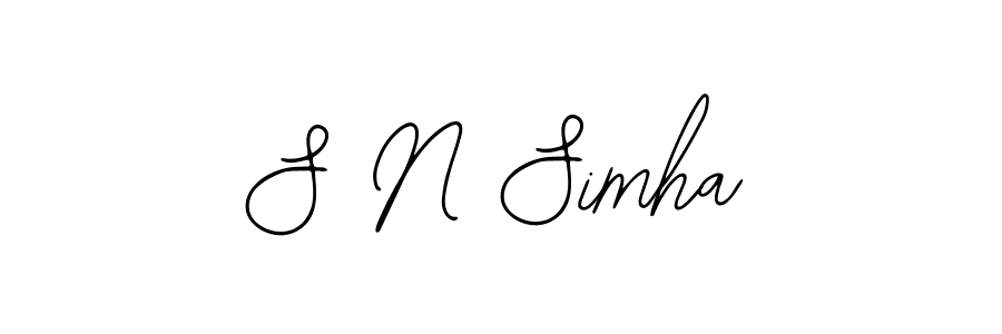 Create a beautiful signature design for name S N Simha. With this signature (Bearetta-2O07w) fonts, you can make a handwritten signature for free. S N Simha signature style 12 images and pictures png
