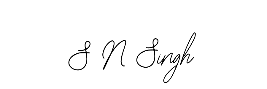 You should practise on your own different ways (Bearetta-2O07w) to write your name (S N Singh) in signature. don't let someone else do it for you. S N Singh signature style 12 images and pictures png