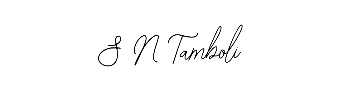 Create a beautiful signature design for name S N Tamboli. With this signature (Bearetta-2O07w) fonts, you can make a handwritten signature for free. S N Tamboli signature style 12 images and pictures png